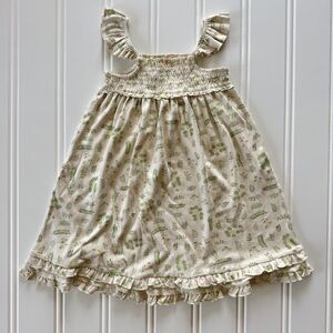 L'ovedbaby Stone Botanica | Kids' Organic Smocked Summer Toddler Girls Dress